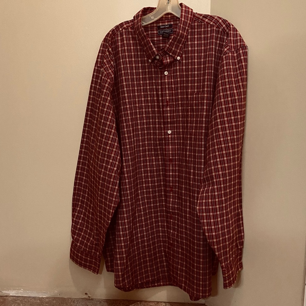 Saddlebred Red plaid Button Up Shirt 3XLT